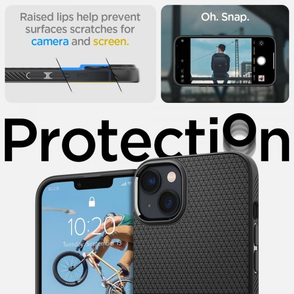 Spigen iPhone 14 Plus -kuori Liquid Air Matte Black