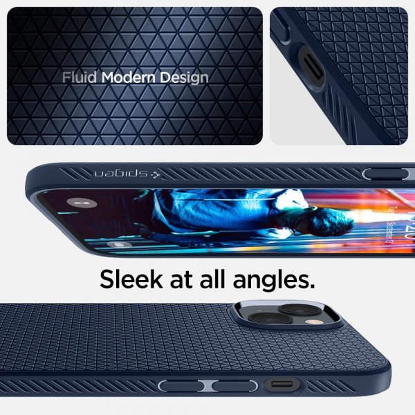 Spigen iPhone 14 Plus Suojakuori Liquid Air Navy Blue