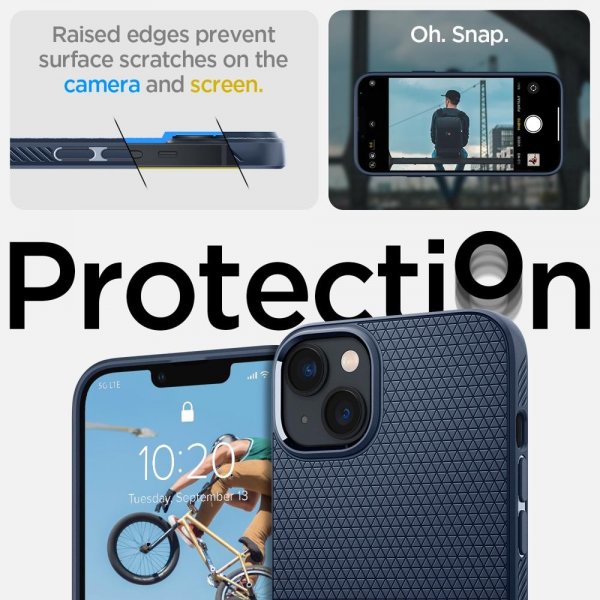 Spigen iPhone 14 Plus Suojakuori Liquid Air Navy Blue