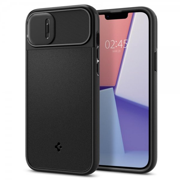 Spigen iPhone 14 Plus -suojakuori Optik Armor MagFit Musta