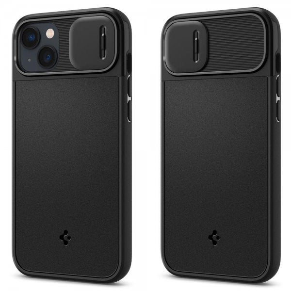 Spigen iPhone 14 Plus -suojakuori Optik Armor MagFit Musta