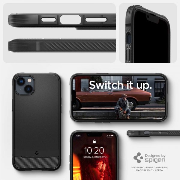 Spigen iPhone 14 Plus -suojakuori Rugged Armor MagFit Matte Black