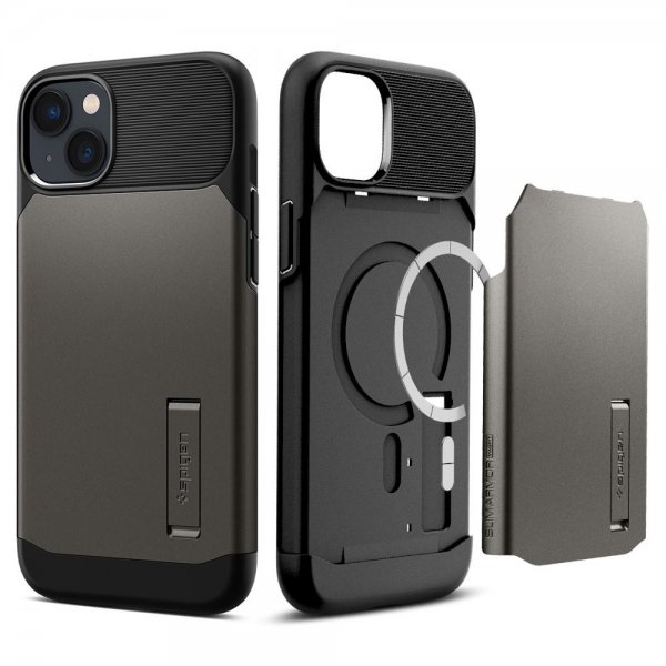 Spigen iPhone 14 Plus Suojakuori Slim Armor MagFit Gunmetal