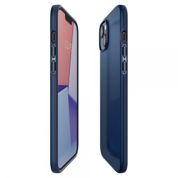 Spigen iPhone 14 Plus Thin Fit -suojakuori, laivastonsininen