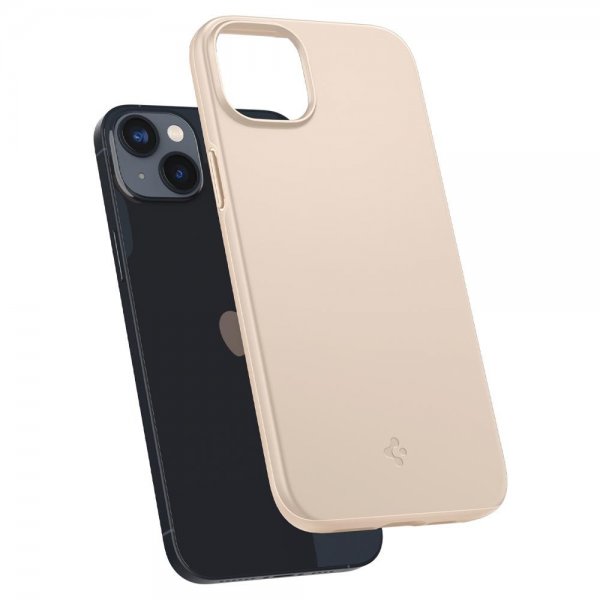 Spigen iPhone 14 Plus Thin Fit -kuori, hiekanbeige