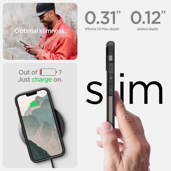 Spigen iPhone 14 Plus -kuori Tough Armor MagFit Gunmetal