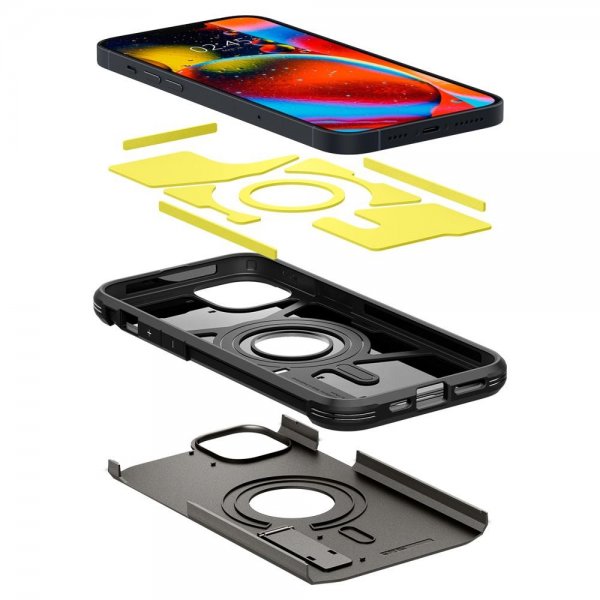 Spigen iPhone 14 Plus -kuori Tough Armor MagFit Gunmetal