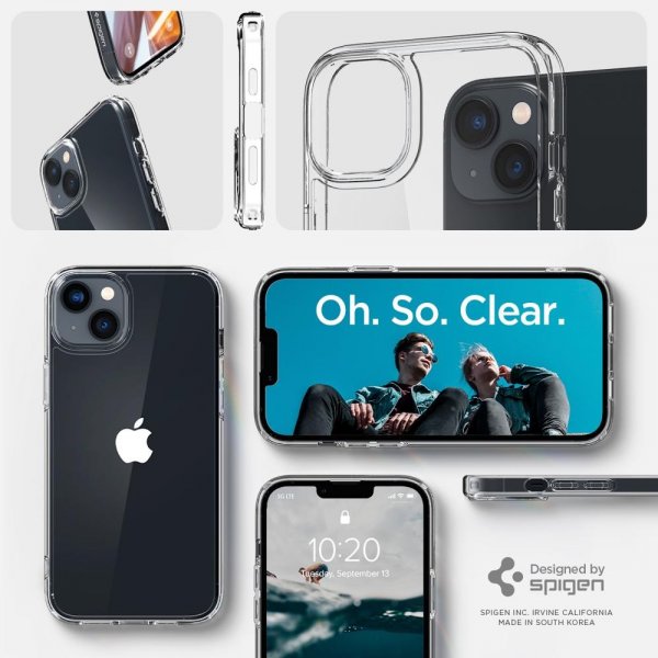 Spigen iPhone 14 Plus -suojakuori, Ultra Hybrid, Crystal Clear