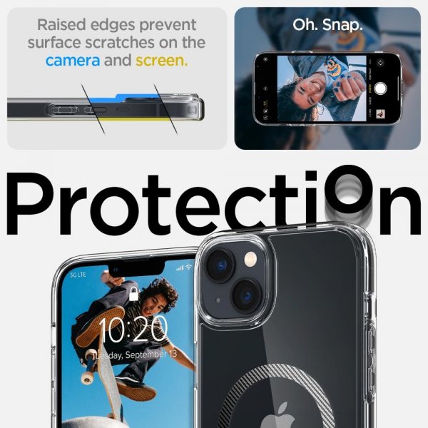 Spigen iPhone 14 Plus -suojakuori Ultra Hybrid MagFit Carbon Fiber