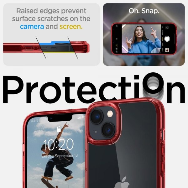 Spigen iPhone 14 Plus -suojakuori Ultra Hybrid Red Crystal