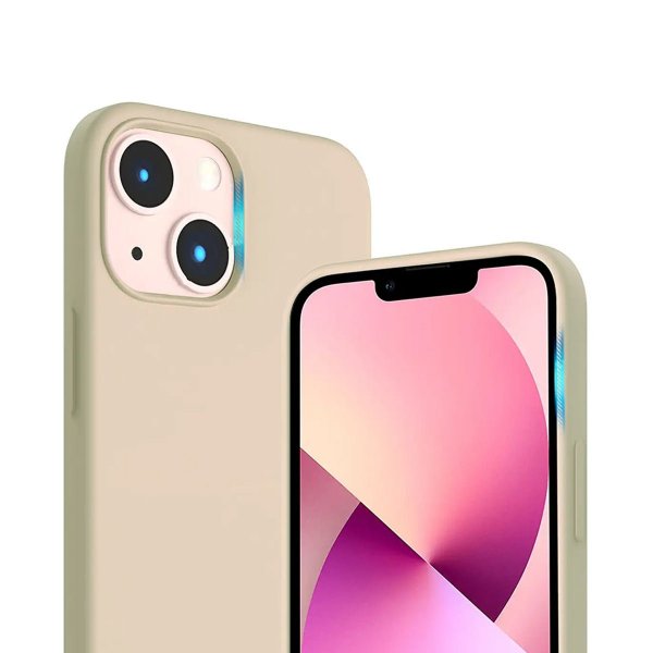 Rvelon iPhone 14 -silikonisuojakuori, beige
