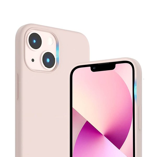 Rvelon iPhone 14 -silikonisuojakuori hiekkaruusu