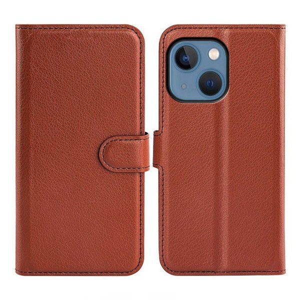 iPhone 14 -suojakotelo jalustalla, ruskea