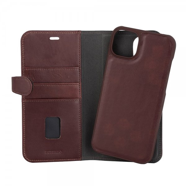 Buffalo iPhone 14 Plus 2-in-1 Irrotettava Lompakkokotelo Ruskea