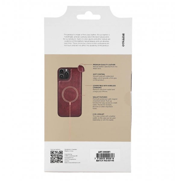 Buffalo iPhone 14 Plus 2-in-1 Irrotettava Lompakkokotelo Ruskea