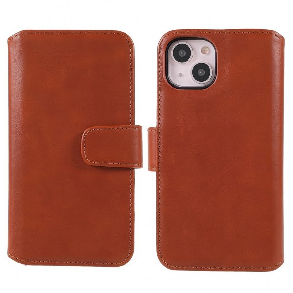 Nordic Covers iPhone 14 Plus -suojakotelo Essential Leather, vaahteranruskea