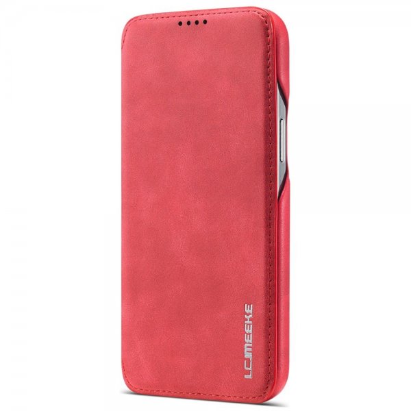 Lc.Imeeke iPhone 14 Plus Flip-suojakotelo Punainen