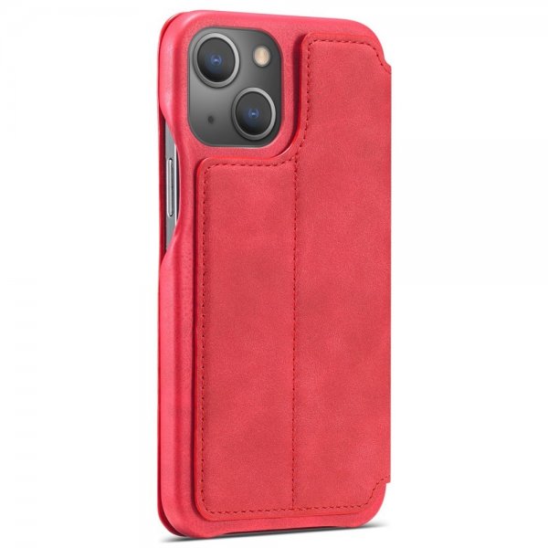 Lc.Imeeke iPhone 14 Plus Flip-suojakotelo Punainen