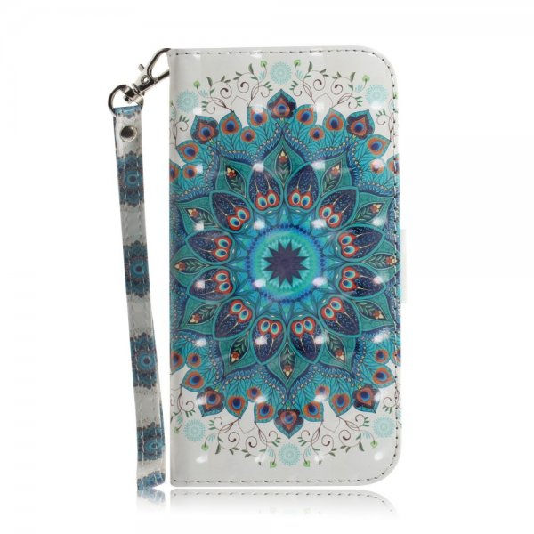 iPhone 14 Plus -kuoret sinisellä mandala-kuviolla