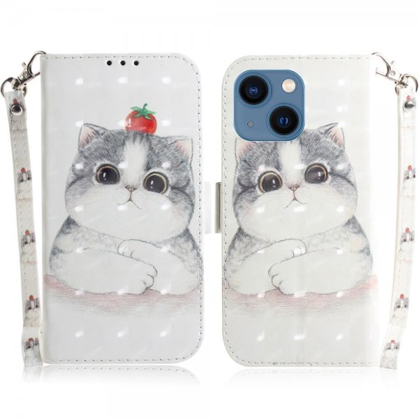 iPhone 14 Plus -kuoret, kissa- ja tomaattikuvio