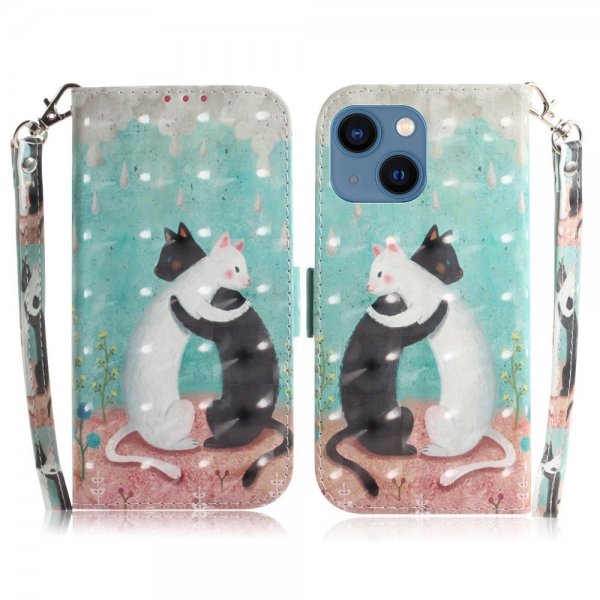 iPhone 14 Plus -kuori, jossa kaksi kissaa -kuvio