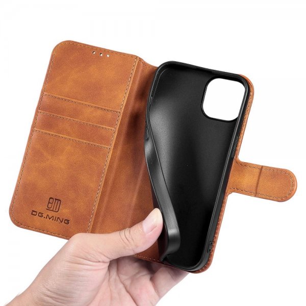 Dg.Ming iPhone 14 Plus Retro Ruskea suojakotelo
