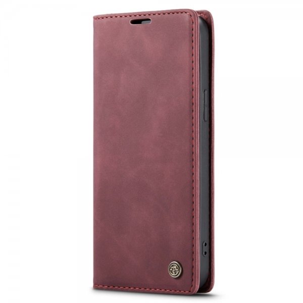 CaseMe iPhone 14 Plus Retro Flip -kotelo, punainen