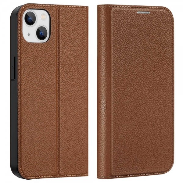 Dux Ducis iPhone 14 Plus -suojakotelo, Skin X2 Series, ruskea