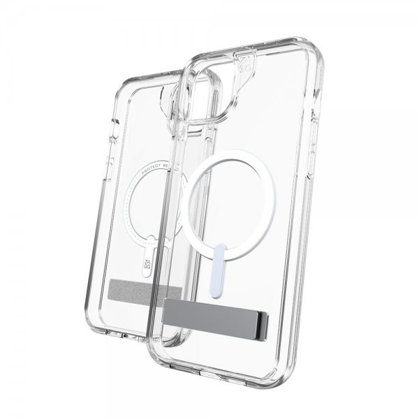 ZAGG iPhone 14 Plus/iPhone 15 Plus Suojakuori Crystal Palace Snap Kickstand Clear