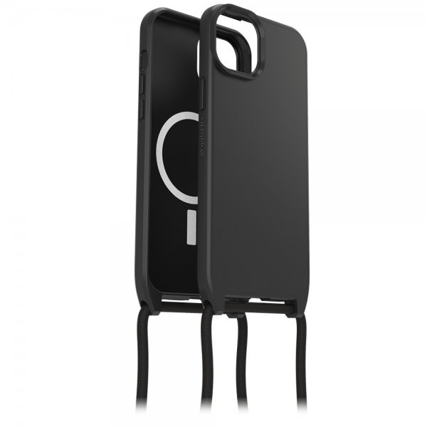 Otterbox iPhone 14 Plus/iPhone 15 Plus React Necklace MagSafe -suojakuori, musta