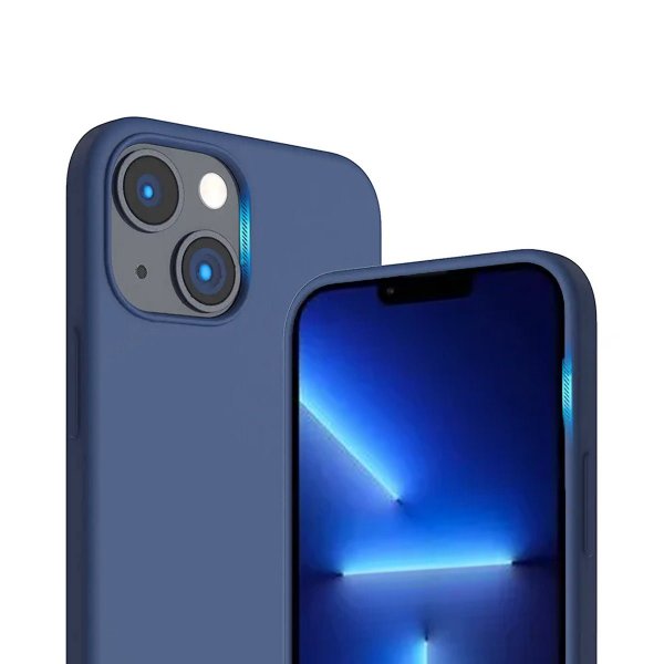Rvelon iPhone 14 Plus -silikonikuori MagSafe, sininen