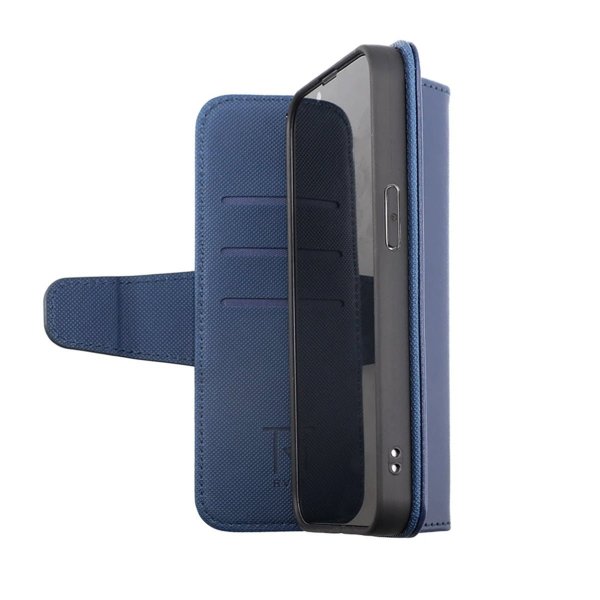 Rvelon iPhone 14 Plus -suojakotelo, ulosvedettävä korttipaikka, sininen