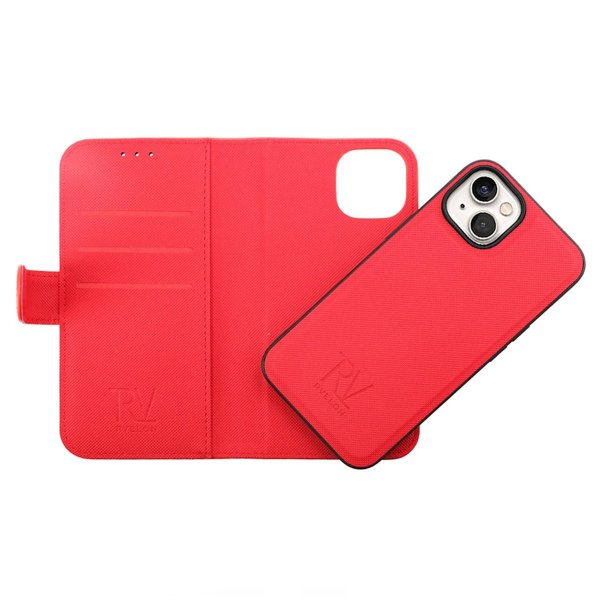 Rvelon iPhone 14 Plus -kotelo, magneettisesti irrotettava, punainen
