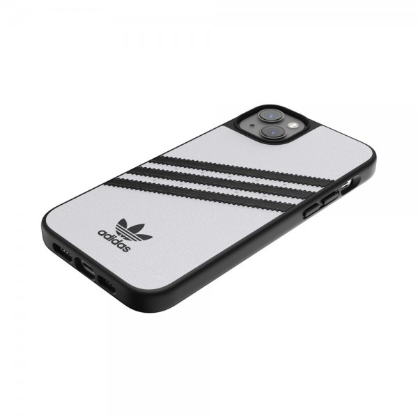 Adidas iPhone 14 Plus -kuori 3 Stripes Snap Case, valkoinen/musta