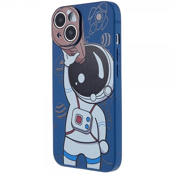 iPhone 14 Plus Kuori Astronautti Sininen Ruskea