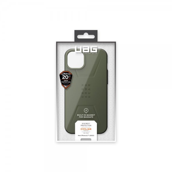 Urban Armor Gear (UAG) iPhone 14 Plus Suojakuori Civilian MagSafe Olive