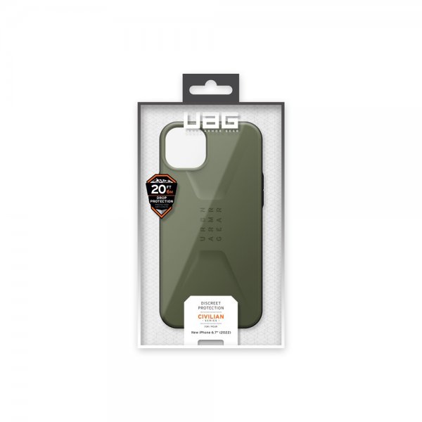 Urban Armor Gear (UAG) iPhone 14 Plus -suojakuori Civilian Olive