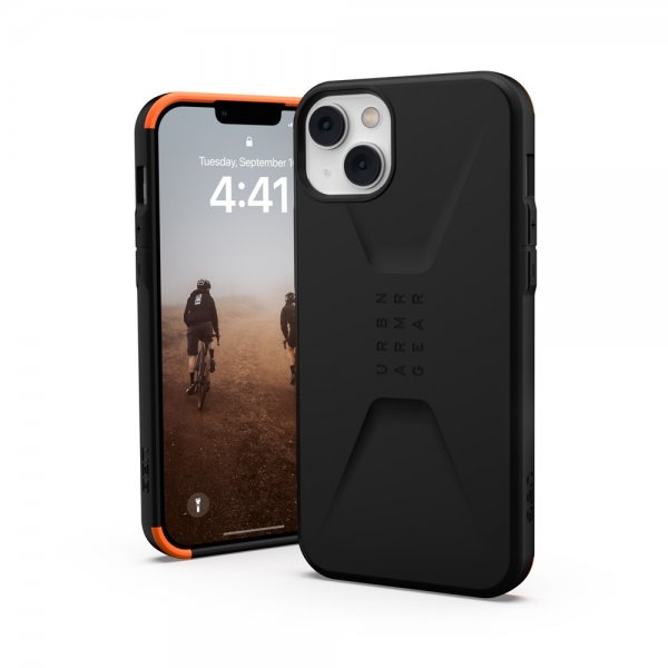 Urban Armor Gear (UAG) iPhone 14 Plus -suojakuori Civilian, musta