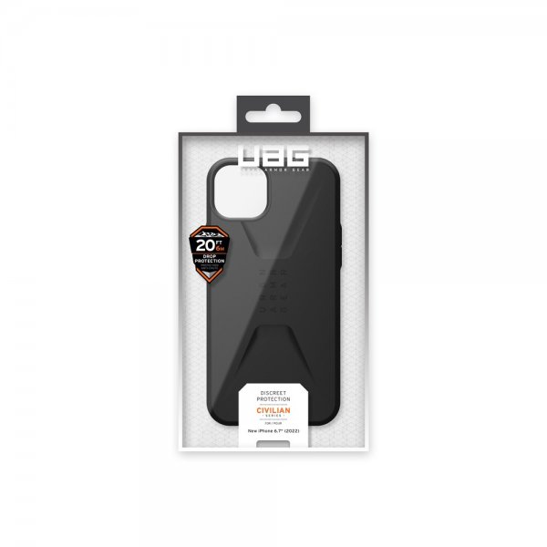 Urban Armor Gear (UAG) iPhone 14 Plus -suojakuori Civilian, musta
