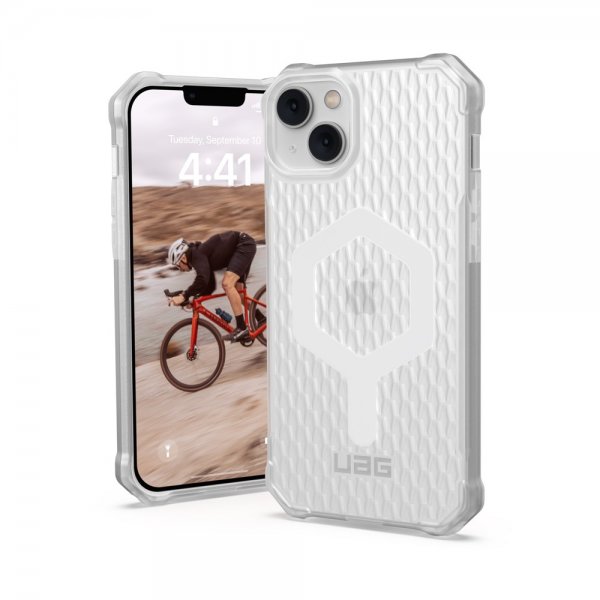 Urban Armor Gear (UAG) iPhone 14 Plus -suojakuori Essential Armor MagSafe Frosted Ice