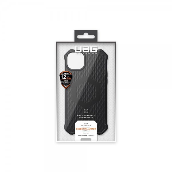 Urban Armor Gear (UAG) iPhone 14 Plus Essential Armor MagSafe -suojakuori, musta