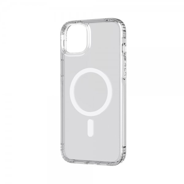 Tech21 iPhone 14 Plus -suojakuori Evo Clear MagSafe, läpinäkyvä