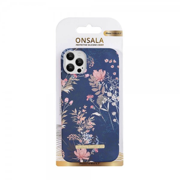 Onsala iPhone 14 Plus Suojakuori Fashion Edition Dark Flower
