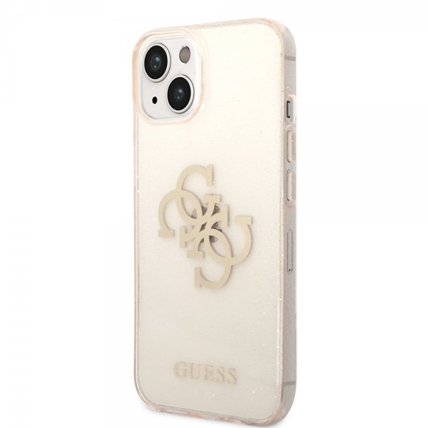 Guess iPhone 14 Plus -suojakuori, täyskimalle, kulta
