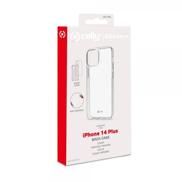 Celly iPhone 14 Plus -suojakuori GELSKIN Läpinäkyvä