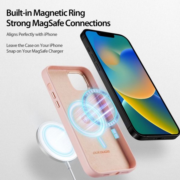 Dux Ducis iPhone 14 Plus -kuori Grit Series MagSafe, pinkki