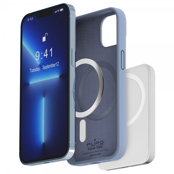 Puro iPhone 14 Plus -kuori ICON Mag Sininen