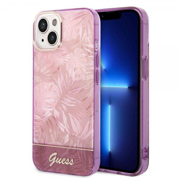 Guess iPhone 14 Plus Suojakuori Jungle Pink