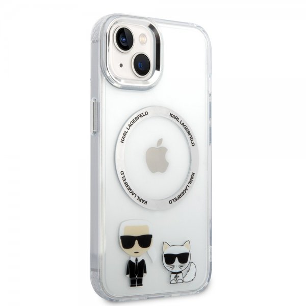 Karl Lagerfeld iPhone 14 Plus -suojakuori Karl & Choupette MagSafe Läpinäkyvä