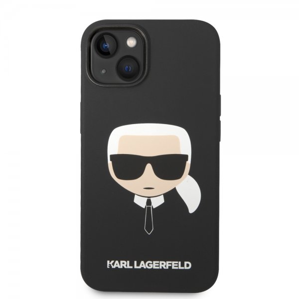 Karl Lagerfeld iPhone 14 Plus Liquid Silicone Karl Musta